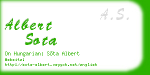albert sota business card